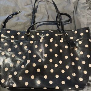 Kate Spade Black and White Polka Dot Tote